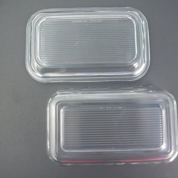 Vintage Arcoroc France Ribbed Butter / Refrigerator Dish w Lid Pressed Glass EUC - Picture 3 of 9